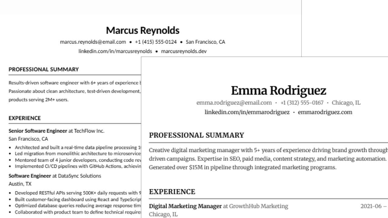 Resume Builder screenshot
